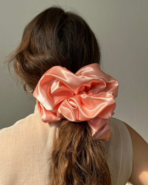 Room Shop - Giant Satin Scrunchie - Orange Creamsicle