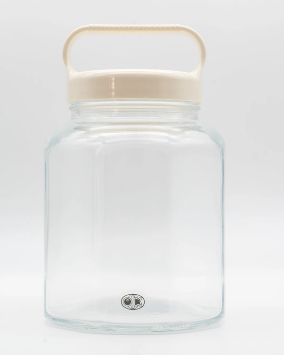 Okawa Glass - Tesage Hand Bottle - White