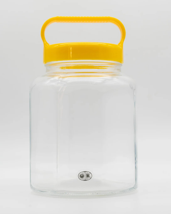 Okawa Glass - Tesage Hand Bottle - Yellow