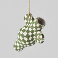 Wrap - Onsen Miniature Vase Hanging Ornament - Check Moss