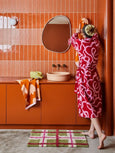 Mosey Me - Olive Plaid Bath Mat
