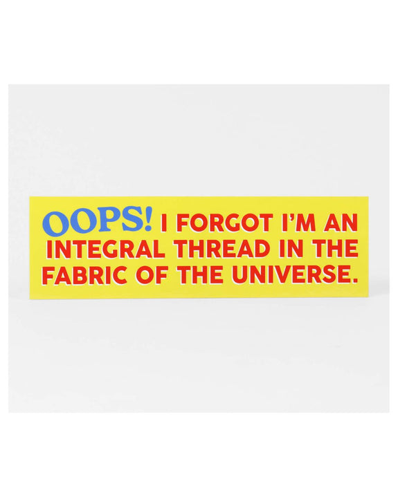 Jack Sjogren - Bumper Sticker - Integral Thread