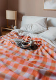 TBCo - Recycled Wool Blanket in Orange Gingham