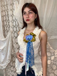 Room Shop - Odette Orchid Brooch/Hair Clip - Sky Blue