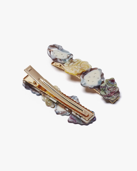 Winona Irene - Alligator Hair Clip - Oyster