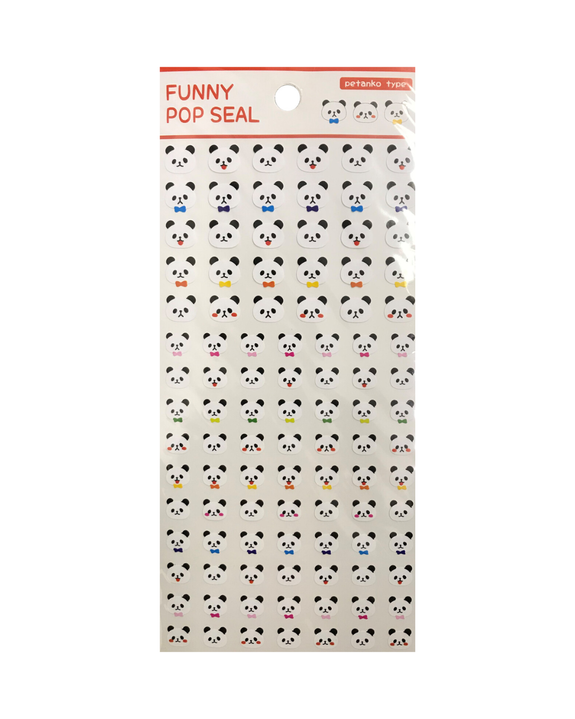 Funny Pop Seal - Panda Face Stickers