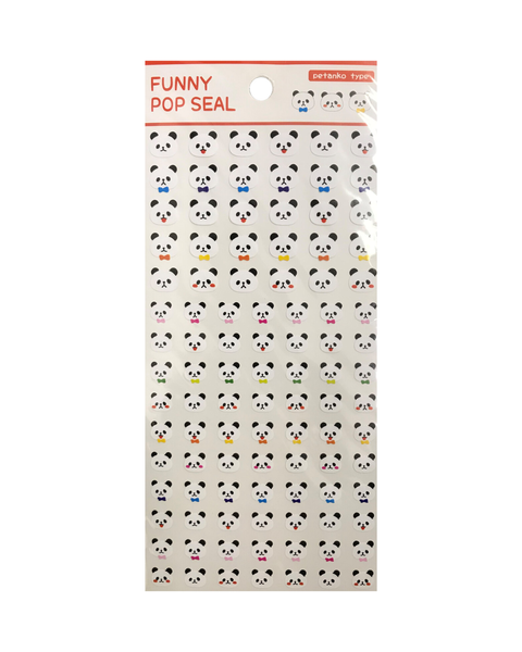 Funny Pop Seal - Panda Face Stickers