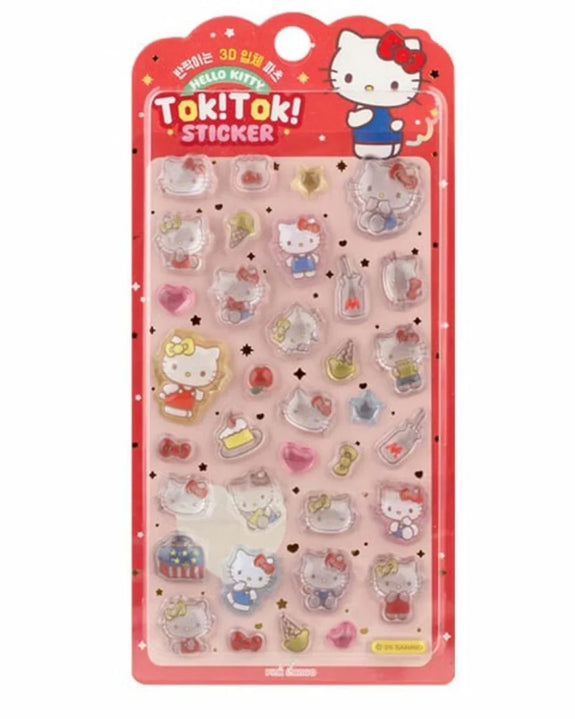 Sanrio Characters Tok! Tok! 3D Puffy Stickers - Hello Kitty