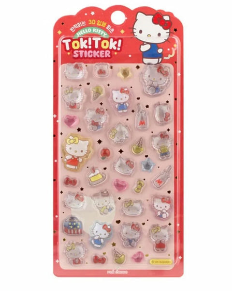 Sanrio Characters Tok! Tok! 3D Puffy Stickers - Hello Kitty