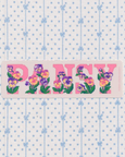 Rodeo Embroidery - Glitter Vinyl Sticker - Pansy