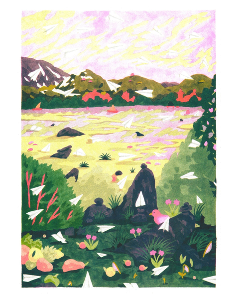 KIBLIND Atelier - Camille Gobourg - Paper Jam - A3 Poster