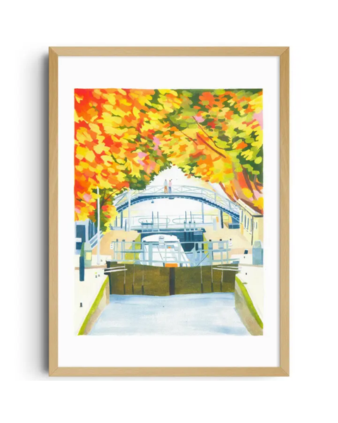 KIBLIND Atelier - Grace Helmer - Paris, Canal Saint-Martin - A3 Poster