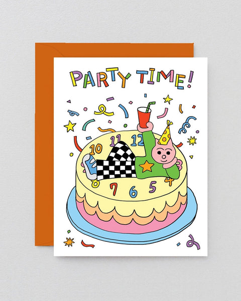 Wrap - Party Time Cake Kids Greetings Card