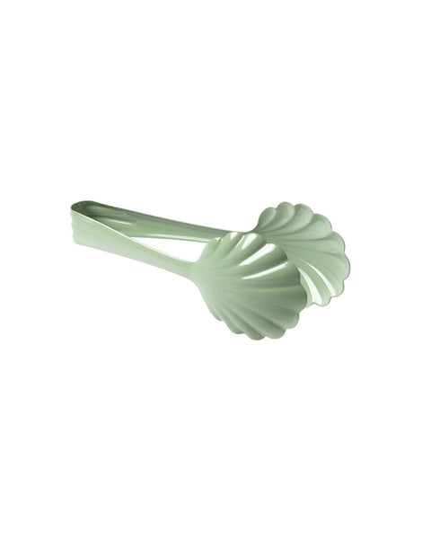 Roger Orfèvre - Scalloped Bakery Tongs - Shiny Pastel Green