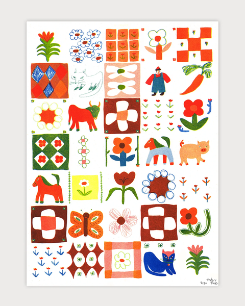 Jumbo Press - Patchwork Print A3 Print