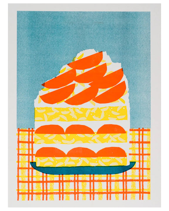 Alice Oehr - Peaches & Cream Slice Riso Print - A3