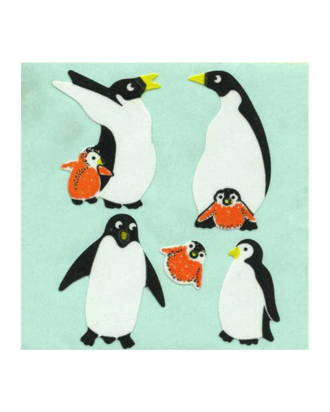 Stickermagic - Tear-off Stickers Square - Penguin Family