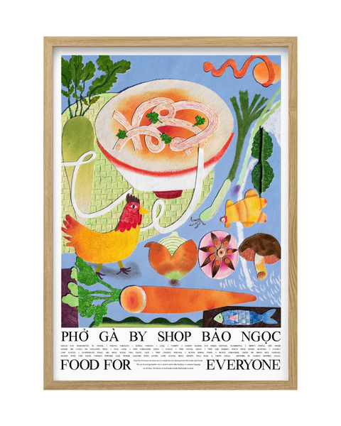 Food For Everyone - A3 Print - Phở Gà by Shop Bao Ngọc & Aura