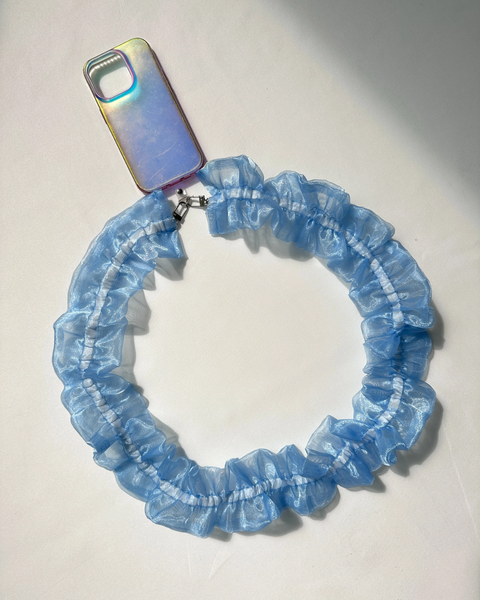 Room Shop - Ruffle Phone Strap - Sky Blue