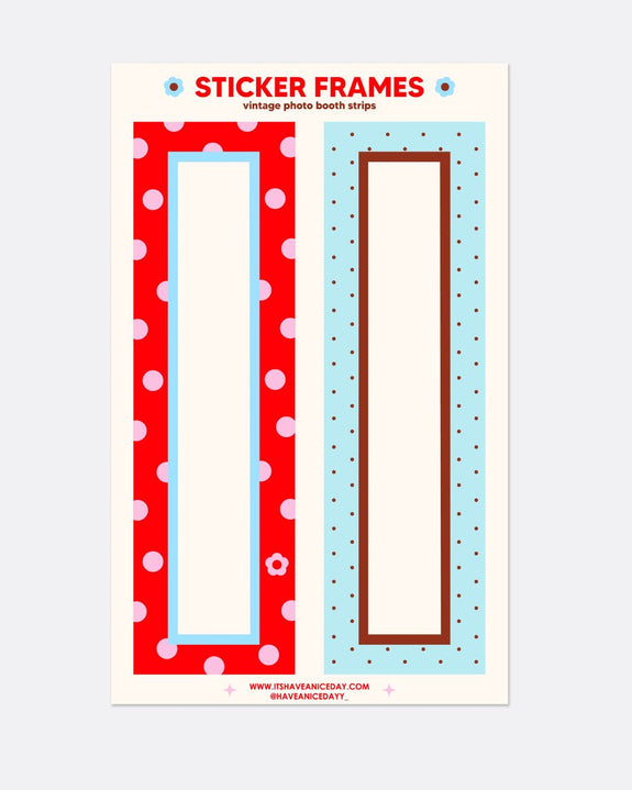 Have A Nice Day - Vintage Photobooth Sticker Frame - Dots