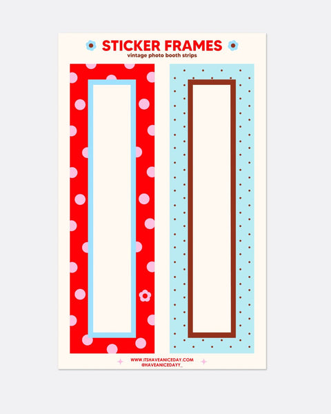 Have A Nice Day - Vintage Photobooth Sticker Frame - Dots