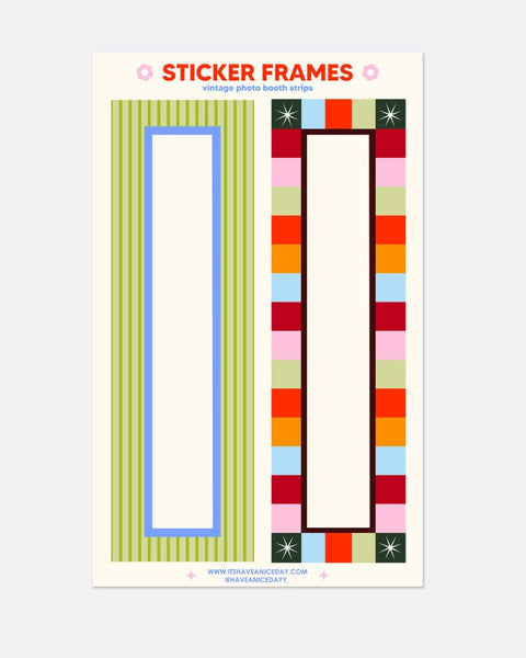 Have A Nice Day - Vintage Photobooth Sticker Frame - Patchwork