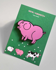 Natali Koromoto - "Farm Girly" (Pig) Enamel Pin