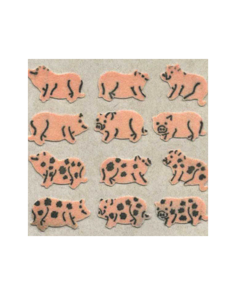 Stickermagic - Furry Tear-off stickers - Micro Pigs