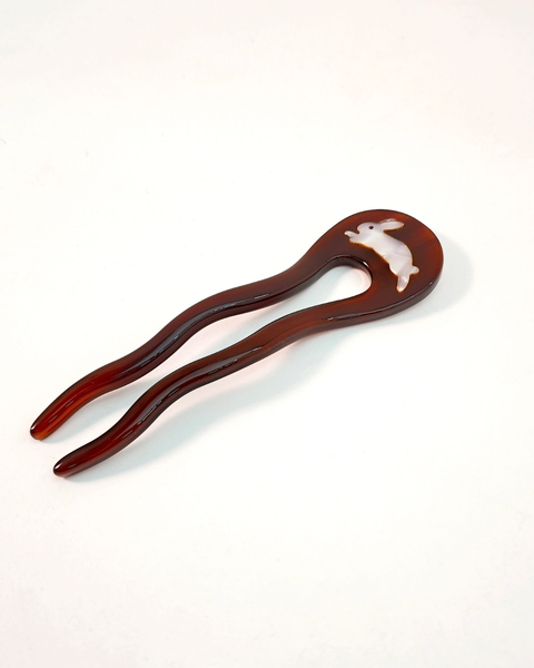 Hey Ricochet - Rabbit French Pin - Mahogany