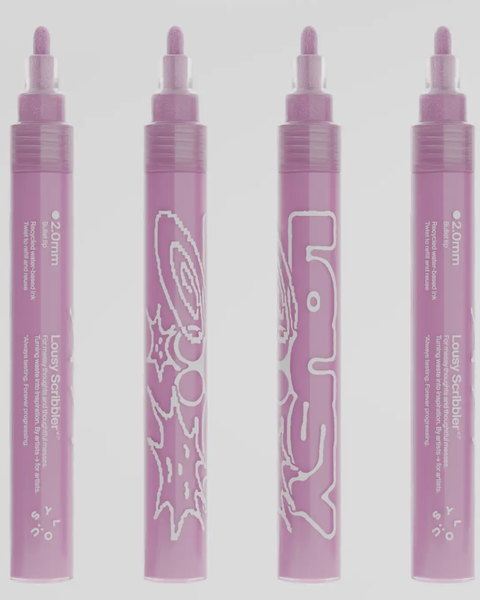 Lousy Scribbler — Sustainable Refillable Markers - Mellow Pink — 2.0mm Bullet