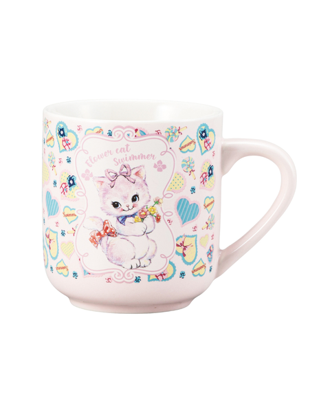 Swimmer - Pink Cat Mug