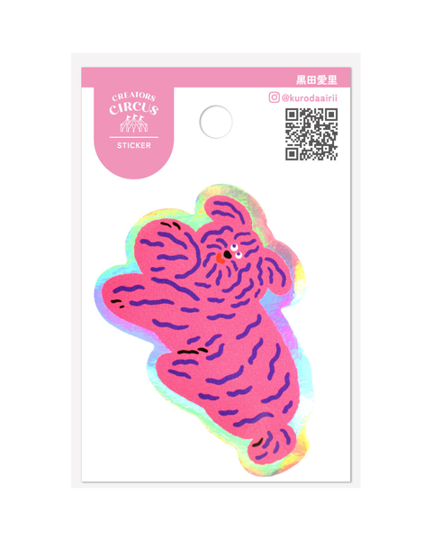 Creators Circus Sticker - Pink Fluffy Dog