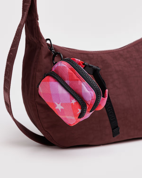 Baggu - Fanny Pack Charm - Pink Star Plaid