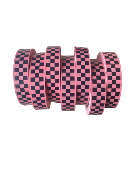 Petra Boase - Eco Paper Adhesive Tape - 50m - Rose Pink Chequer