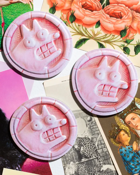 Gentle Thrills - Pink Relief Tile Magnet
