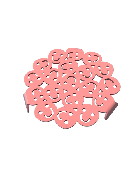 We Are Out of Office - Pink Smiley Trivet