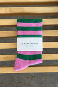 Le Bon Shoppe - Wally Socks - Wide / Pink Green