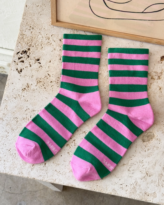 Le Bon Shoppe - Wally Socks - Wide / Pink Green
