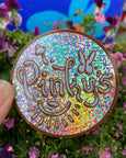 Pinky's Round Sparkly Sticker