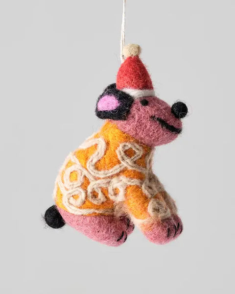 Wrap - Hanging Felt Ornament - Pippin Orange Jumper