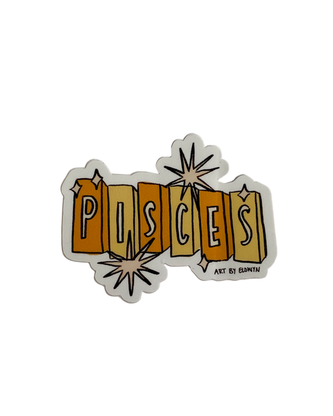 Vintage Inspired Zodiac Stickers - Pisces
