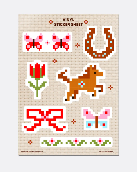 Have A Nice Day - Pixels Sticker Sheet