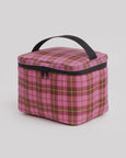 Baggu - Puffy Lunch Bag - Azalea Pink Tartan