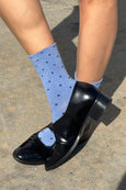 Le Bon Shoppe - Sneaker Socks - Polka Dot - Blue / Navy