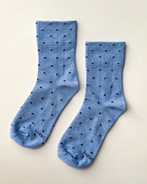 Le Bon Shoppe - Sneaker Socks - Polka Dot - Blue / Navy