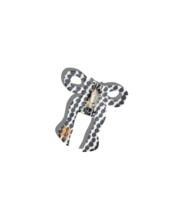 Solar Eclipse - Bow Hair Claw - Polka Dot
