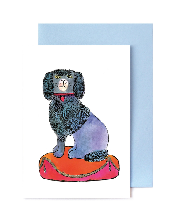 Yes! Paper Goods - Poodle On Cushion Card