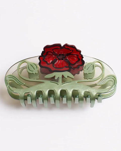 Winona Irene - Hair Claw Clip - Wild Poppy