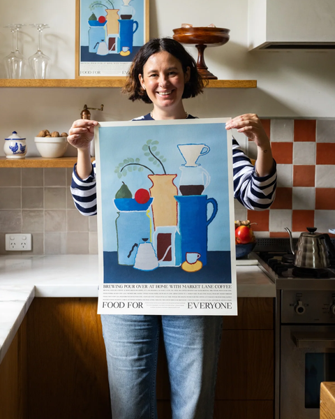 Food For Everyone - A3 Print - Pour Over At Home by Market Lane Coffee