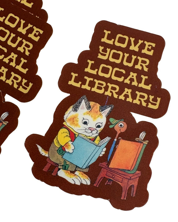 Carla Adams - Love your local library Vinyl sticker